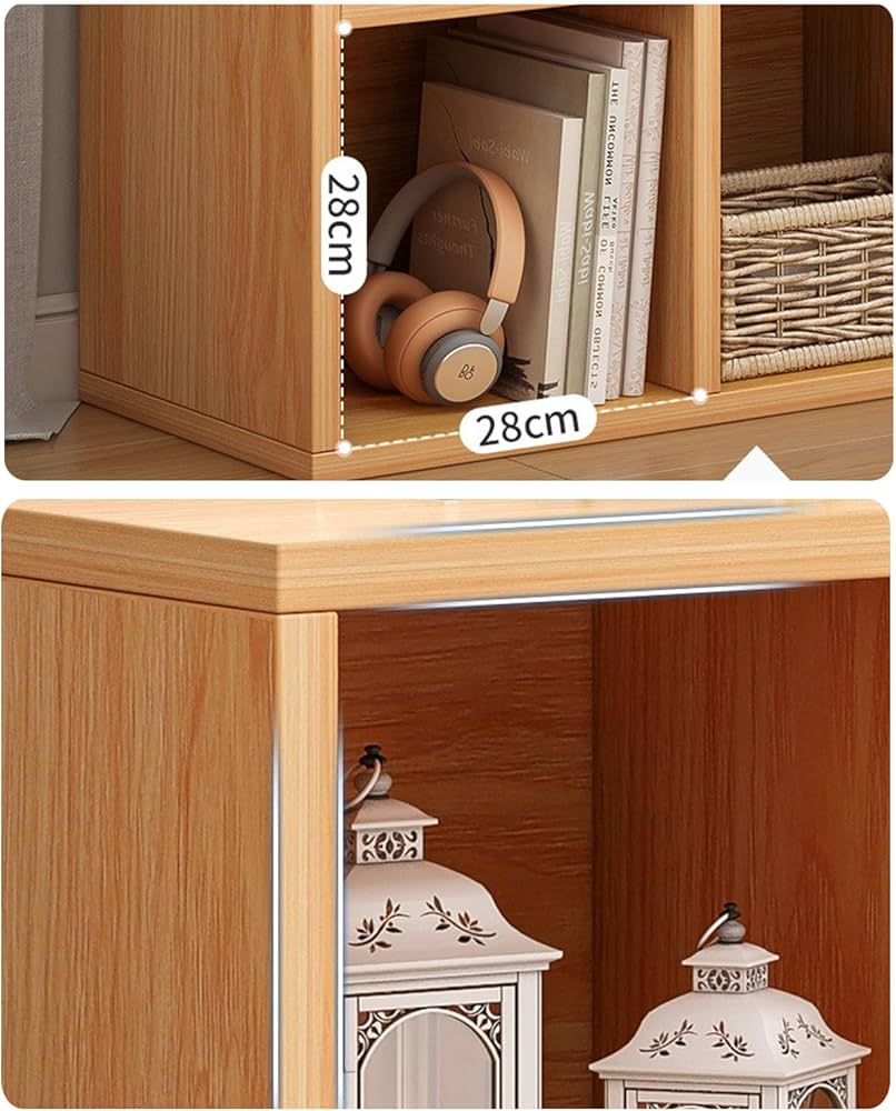 Amazon｜小型フロアスタンド本棚 正方形グリッド 収納棚 4マス